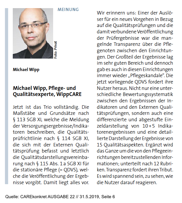 Meinung Michael Wipp Pflege QDVS