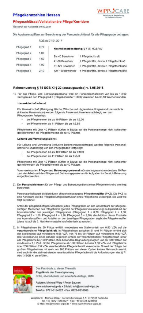 Pflegekennzahlen Hessen