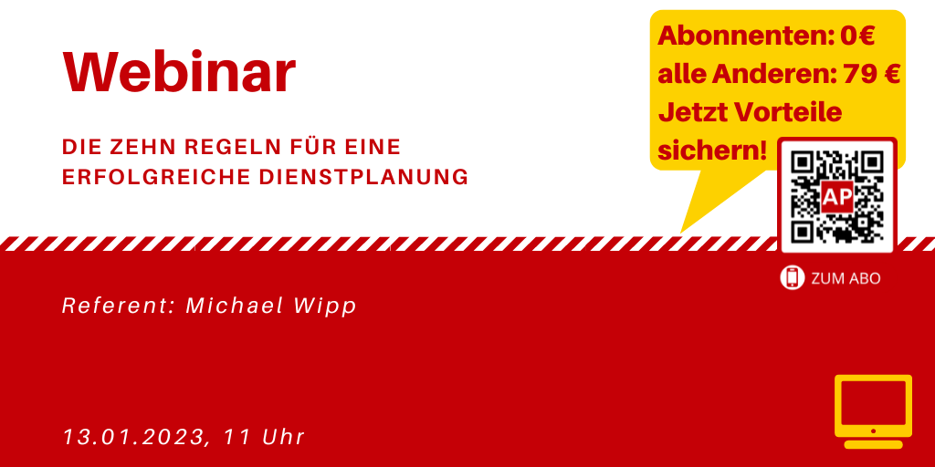Webinar Dienstplanung Michael Wipp